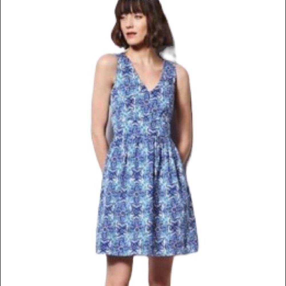 Milly for Design nation blue and white V-neck dress size 12